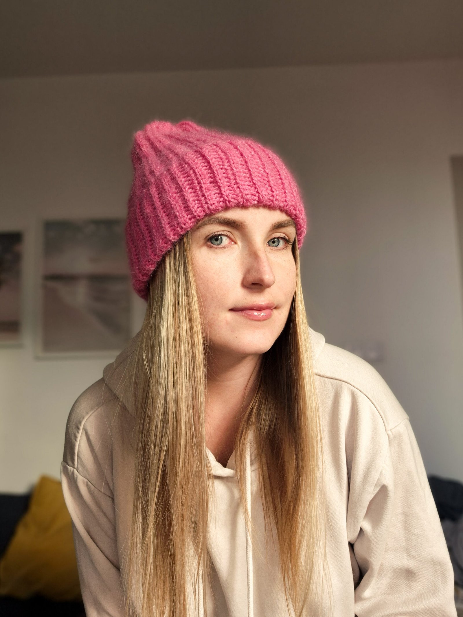 Moherino Beanie - crazy róż